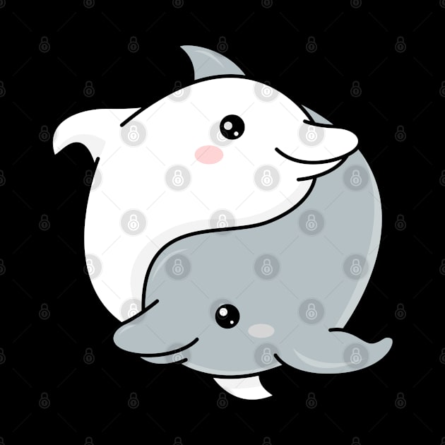 Cute Yin Yang Dolphins by Stoney09