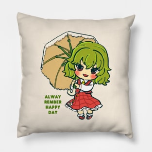 pls rember happy day yuuka kazami chibi Pillow