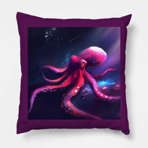 Outer Space Octopus Pillow by Star Scrunch