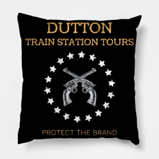 Dutton Train Station cowboy Pillow