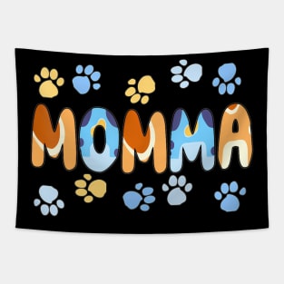 Momma Of The Birthday Boy Girl Dog Family Matching Tapestry