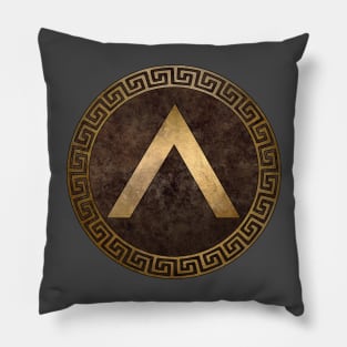 Spartan Shield Lambda Symbol of Sparta Pillow