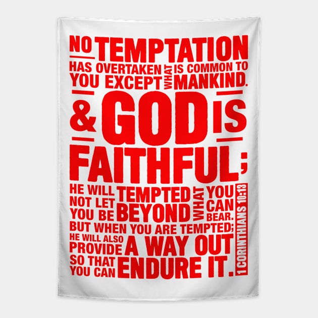 1 Corinthians 10:13 Tapestry by Plushism