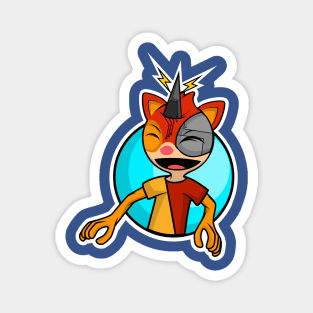 Laughing Cyborg Squirrel Magnet