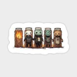 Creepy Cute Monsters in a Jar Magnet