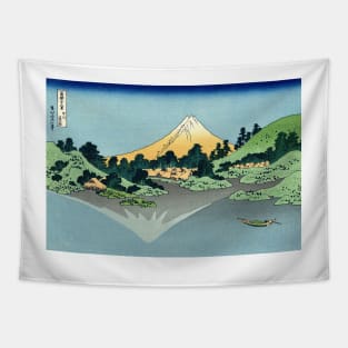 Mount Fuji reflects in Lake Kawaguchi, seen from the Misaka Pass in Kai Province - Katsushika Hokusai Tapestry