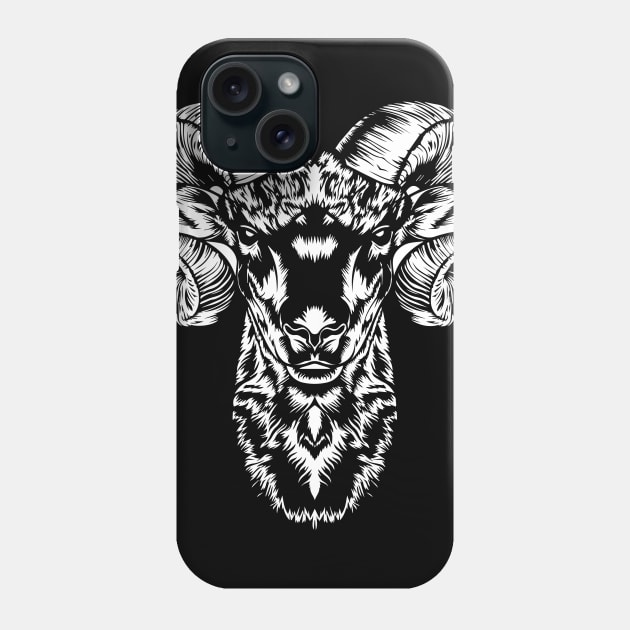 White Goat Phone Case by gastaocared