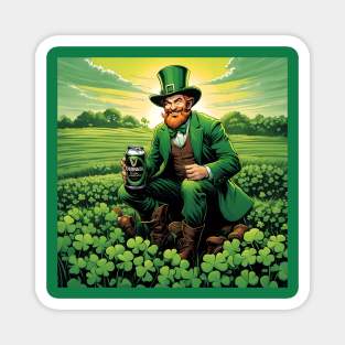 Folk Art Leprechaun Magnet