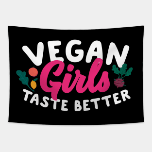 Vegan Girls Taste Better Tapestry
