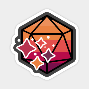 Retro Sparkle D20 Magnet