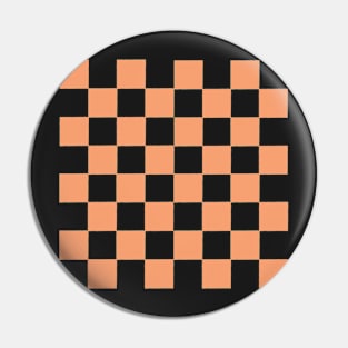 Peach Checker Pattern Pin