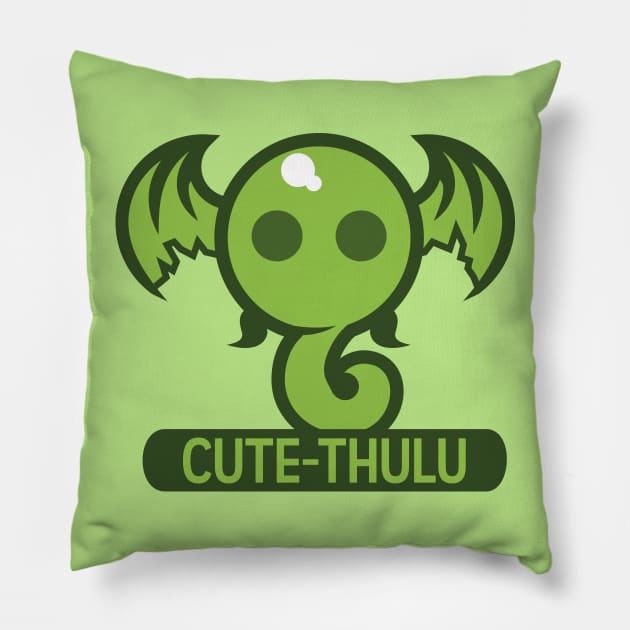 Cute-Thulu Pillow by Johnitees