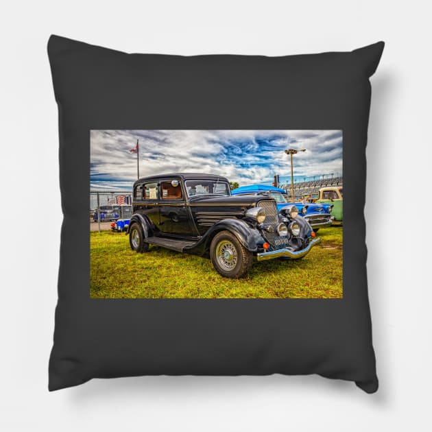 1934 Dodge Deluxe Six Pillow by Gestalt Imagery