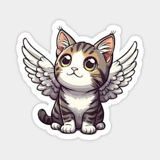 Kawaii Tabby Cat Angel Magnet