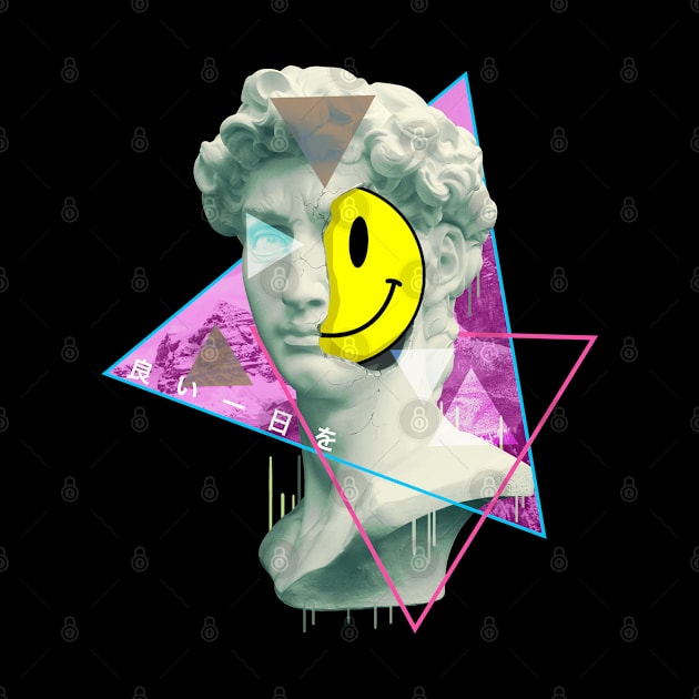 Vaporwave Have a Nice Day Statue of David Retro 1980s Art T-Shirt by Vaporwave