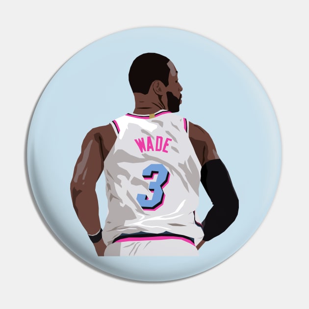 Dwyane Wade Back-To Pin by rattraptees