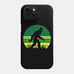 Bigfoot Sasquatch Saint Patrick's Day Vintage Sunset  Phone Case