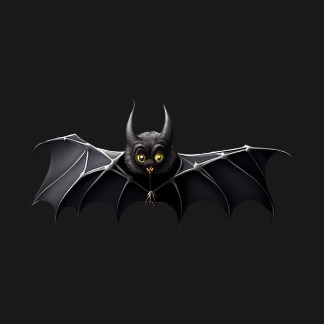 Bat with spider cute Halloween design by Edgi