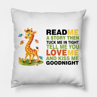 Read me a story giraffe Pillow