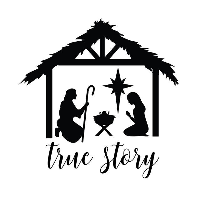 True Story Nativity, Christmas Nativity, Bethlehem, Holy night, Christmas Shirt, Christian by Sapfo