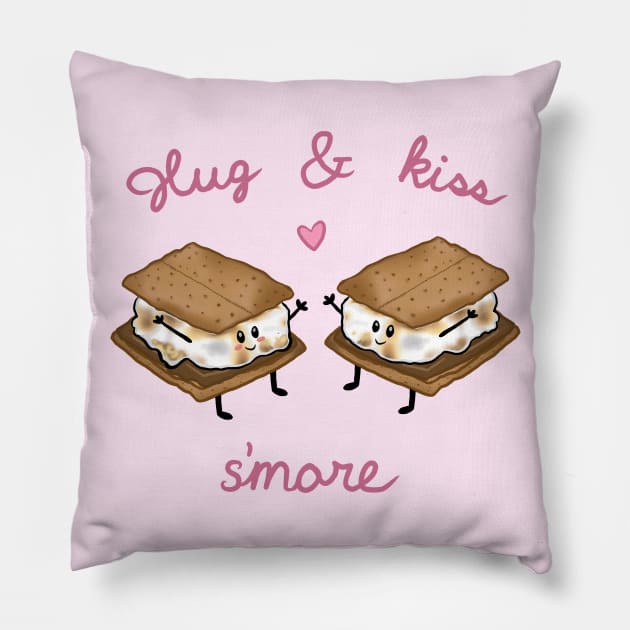 Hug and Kiss S'more Pillow by RoserinArt