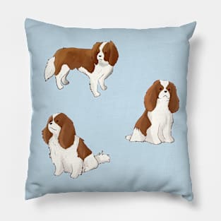 King charles spaniel pack Pillow