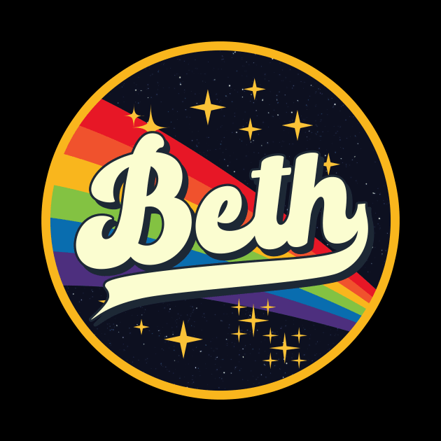 Beth // Rainbow In Space Vintage Style by LMW Art