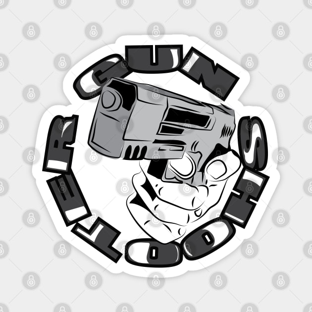 gun shooter illustration Magnet by Color_U