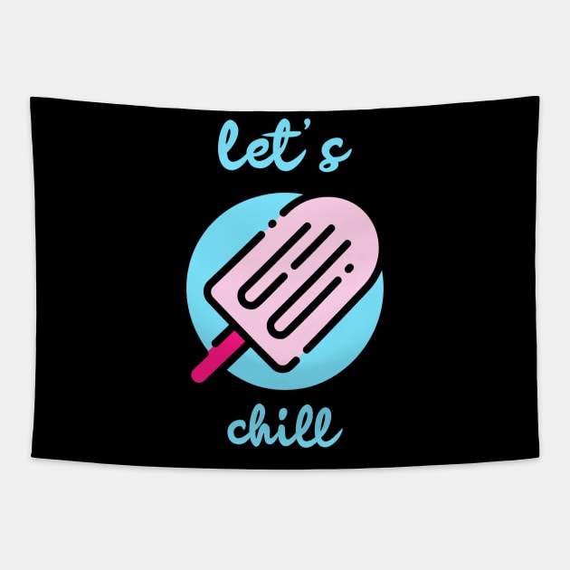 Let's Chill Popsicle Summer Outfit Tapestry by BitterBaubles