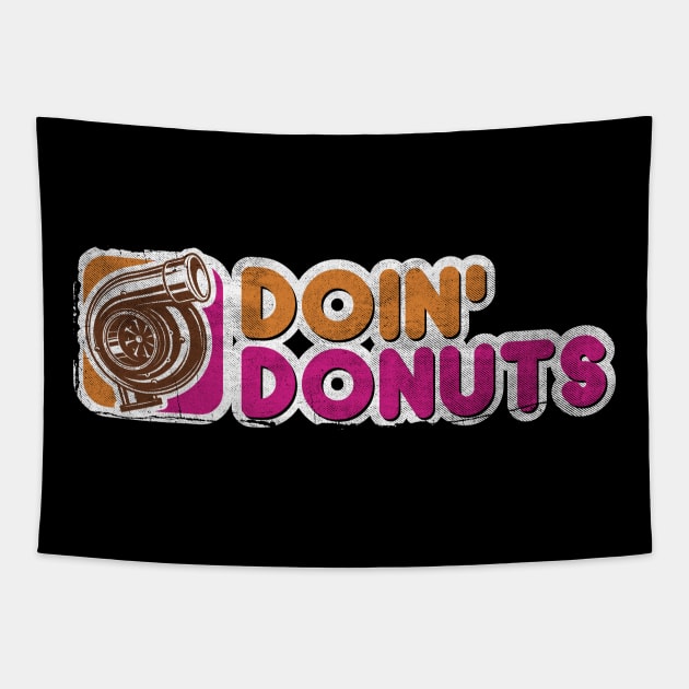 Doin' Donuts Drift Racing Shirt Tapestry by Dailygrind