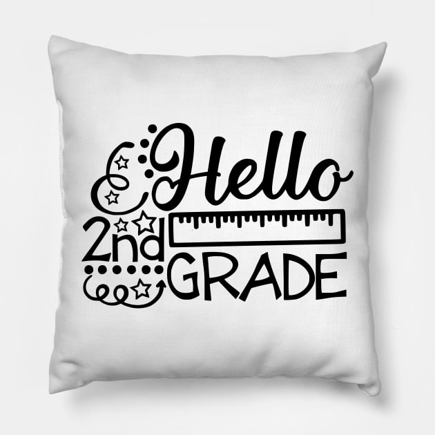 Hello Second Grade - 2nd Grade - Back to School Pillow by Semenov