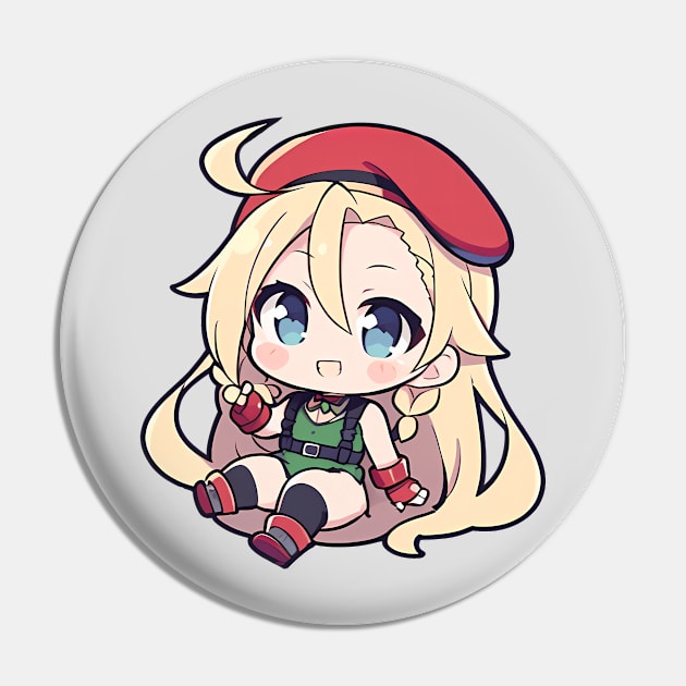 Cute Kawaii Cammy White Pin by WaifuHaiku