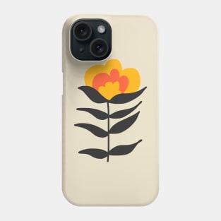 Vintage Brown, Yellow & Red Retro Wallpaper Pattern Phone Case