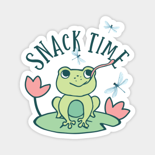 FUNNY CUTE FROG, SNACK TIME Magnet