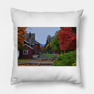 Issaquah Train Station Pillow