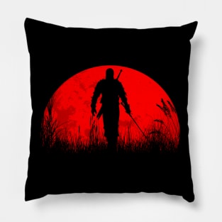 Red moon Pillow