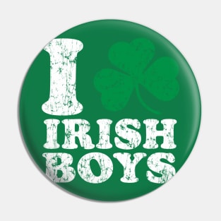 I Love Shamrock Irish Boys Pin