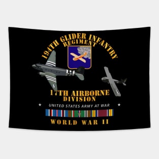 194th Glider Infantry Regiment w Towed Glider w WWII w EUR SVC Tapestry