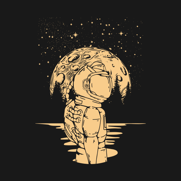 Space Moon Orbit Galaxy Astrology by shirtontour