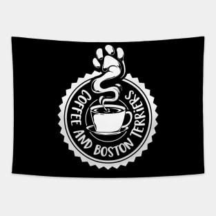 Coffee and Boston Terriers - Boston Terrier Tapestry