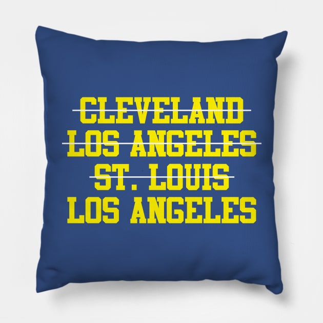 Cleveland Los Angeles St. Louis Los Angeles Football Pillow by GloopTrekker