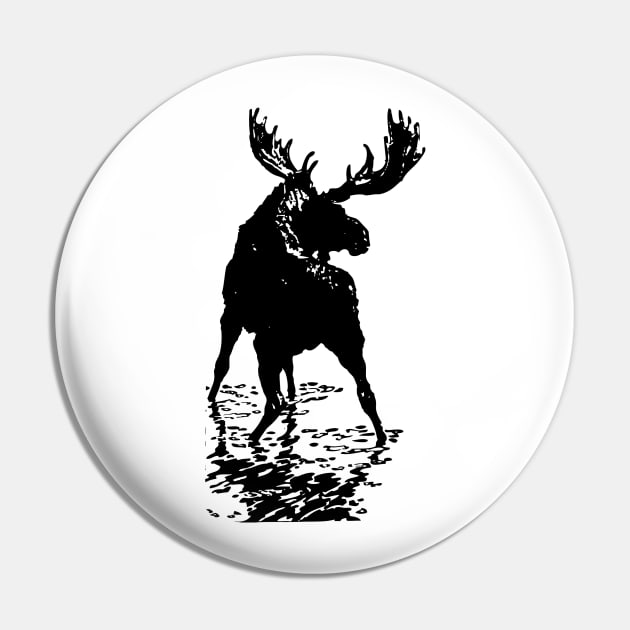 Moose Pin by scdesigns