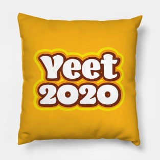 Yeet 2020 - Retro Yellow Pillow