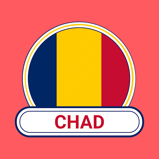 Chad Country Badge - Chad Flag by Yesteeyear