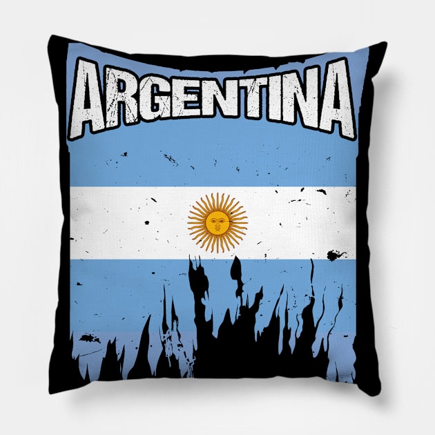 Argentina Flag Pillow by TShirtWaffle1