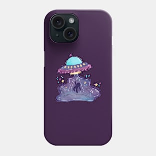 halloween alien abduction space ship ufo Phone Case