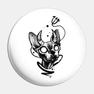 devil cat Pin