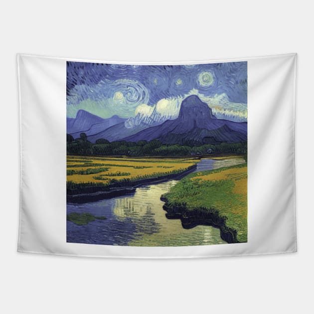 Amazon nature, Vincent van Gogh style Tapestry by Classical