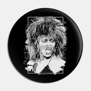 Tina turner \ Brush Art Pin