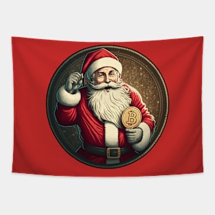 Bitcoin santa claus Tapestry